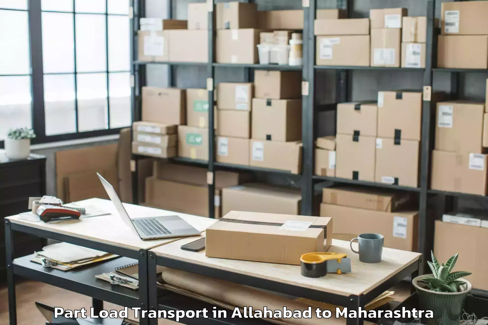 Professional Allahabad to Vasind Part Load Transport